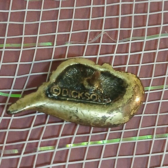 Two Vintage Lapel Pins-Copper Brass-Moon, Stars-Hat-Dickson - Picture 6 of 6